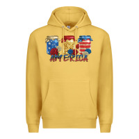 Antique Gold america mason jar Premium Hoodie - Zillion Design Studio