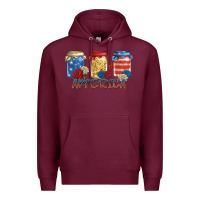 Burgundy america mason jar Premium Hoodie - Zillion Design Studio
