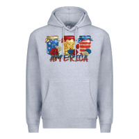 Heather Grey america mason jar Premium Hoodie - Zillion Design Studio