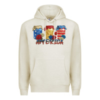 Oatmeal Heather america mason jar Premium Hoodie - Zillion Design Studio