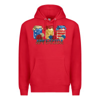 Red america mason jar Premium Hoodie - Zillion Design Studio