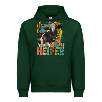 Forest Green dont be a salty heifer with sunflowers Urban Hoodie - texasbilliewilder