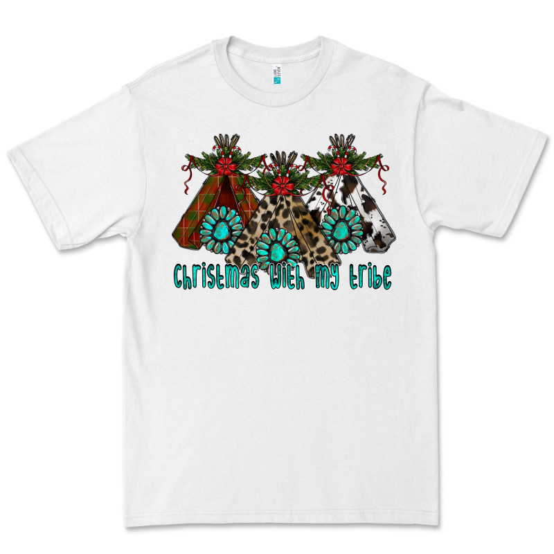 Christmas With Tribe Premium Tee by CowhideDigitalArt | Teevron