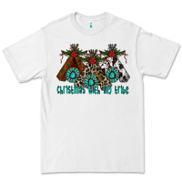 White Christmas With Tribe Premium Tee - CowhideDigitalArt
