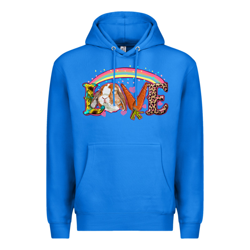 Easter Bunny Love With Rainbow Premium Hoodie by RanaPortraitStore | Teevron