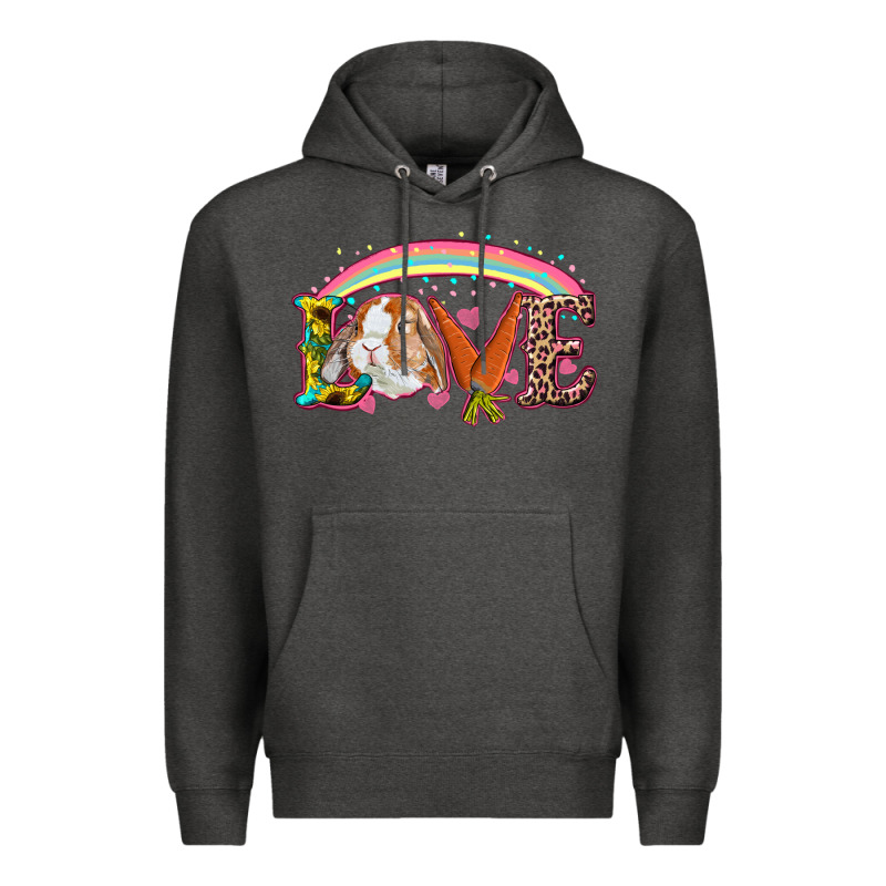 Easter Bunny Love With Rainbow Premium Hoodie by RanaPortraitStore | Teevron