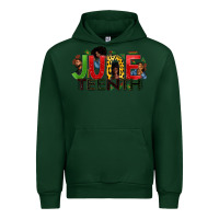 Forest Green JUNE TEENTH Urban Hoodie - Zillion Design Studio