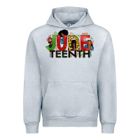 Heather Grey JUNE TEENTH Urban Hoodie - Zillion Design Studio