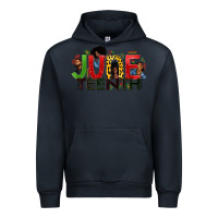 Navy JUNE TEENTH Urban Hoodie - Zillion Design Studio