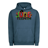 Pigment Midnight Navy JUNE TEENTH Urban Hoodie - Zillion Design Studio