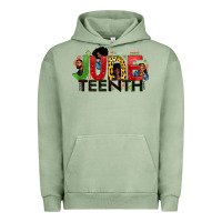 Pigment Oil Green JUNE TEENTH Urban Hoodie - Zillion Design Studio