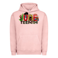 Pigment Salmon JUNE TEENTH Urban Hoodie - Zillion Design Studio
