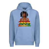 Colony Blue 1865 juneteenth with afro black woman Premium Hoodie - texasbilliewilder
