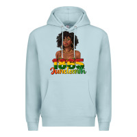 Blue Mist 1865 juneteenth with afro black woman Premium Hoodie - texasbilliewilder