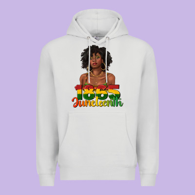 1865 Juneteenth With Afro Black Woman Premium Hoodie Designed By Texasbilliewilder