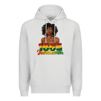 Dove Grey 1865 juneteenth with afro black woman Premium Hoodie - texasbilliewilder