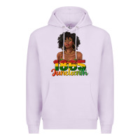 Lilac 1865 juneteenth with afro black woman Premium Hoodie - texasbilliewilder