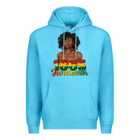 Ocean Blue 1865 juneteenth with afro black woman Premium Hoodie - texasbilliewilder