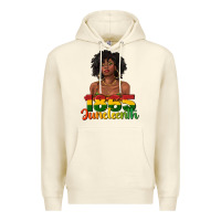 Sandshell 1865 juneteenth with afro black woman Premium Hoodie - texasbilliewilder
