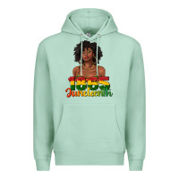 Seafoam 1865 juneteenth with afro black woman Premium Hoodie - texasbilliewilder