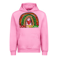 Fuchsia Pink juneteenth rainbow Urban Hoodie - Zillion Design Studio