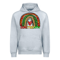 Heather Grey juneteenth rainbow Urban Hoodie - Zillion Design Studio