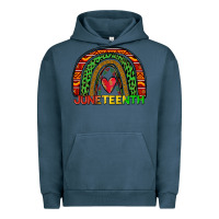 Pigment Midnight Navy juneteenth rainbow Urban Hoodie - Zillion Design Studio