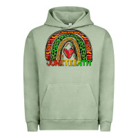 Pigment Oil Green juneteenth rainbow Urban Hoodie - Zillion Design Studio