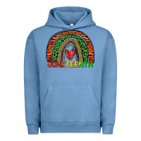 Pigment Pebble Blue juneteenth rainbow Urban Hoodie - Zillion Design Studio