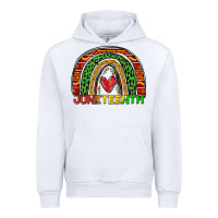 White juneteenth rainbow Urban Hoodie - Zillion Design Studio