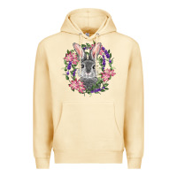 Pina Colada Easter Bunny With Floral Wreath Premium Hoodie - RanaPortraitStore