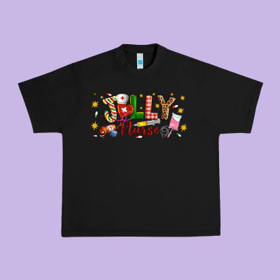 Christmas Jolly Nurse Urban Heavy Tee Designed By Artiststas