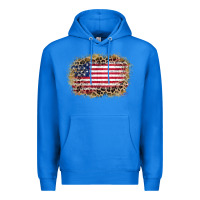 True Royal america leopard glitter flag Premium Hoodie - Zillion Design Studio