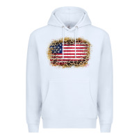 White america leopard glitter flag Premium Hoodie - Zillion Design Studio