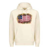 Sandshell america leopard glitter flag Premium Hoodie - Zillion Design Studio