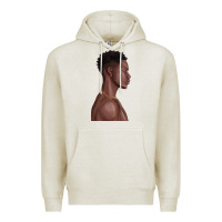 Oatmeal Heather afro black man Premium Hoodie - texasbilliewilder