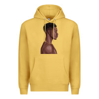Antique Gold afro black man Premium Hoodie - texasbilliewilder
