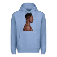 Colony Blue afro black man Premium Hoodie - texasbilliewilder