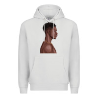 Dove Grey afro black man Premium Hoodie - texasbilliewilder