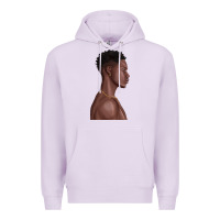 Lilac afro black man Premium Hoodie - texasbilliewilder