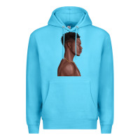 Ocean Blue afro black man Premium Hoodie - texasbilliewilder