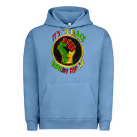 Pigment Pebble Blue it's the black history for me Urban Hoodie - Zillion Design Studio