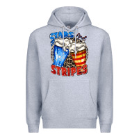 Heather Grey stars and stripes beer Premium Hoodie - Zillion Design Studio
