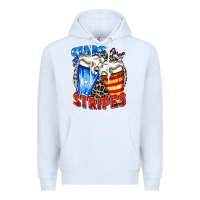 White stars and stripes beer Premium Hoodie - Zillion Design Studio