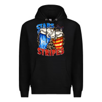 Black stars and stripes beer Premium Hoodie - Zillion Design Studio
