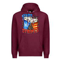 Burgundy stars and stripes beer Premium Hoodie - Zillion Design Studio