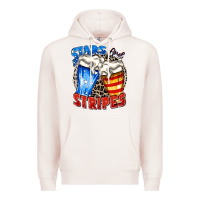 Pale Pink stars and stripes beer Premium Hoodie - Zillion Design Studio