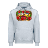Heather Grey chingona Urban Hoodie - Zillion Design Studio