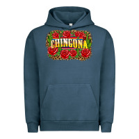 Pigment Midnight Navy chingona Urban Hoodie - Zillion Design Studio