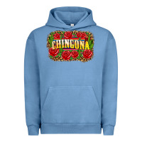 Pigment Pebble Blue chingona Urban Hoodie - Zillion Design Studio